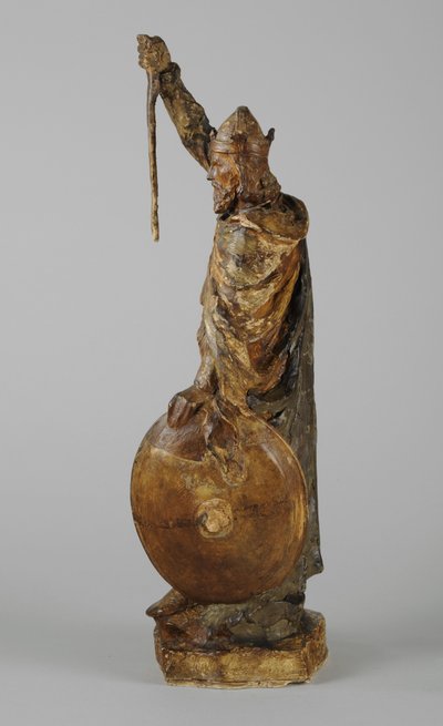 Maquete para a estátua de Alfredo, o Grande, c.1901 (gesso pintado) (ver também 876154-5) de William Hamo Thornycroft