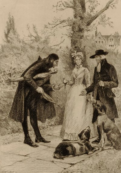 Sem título (casal a conhecer um homem) de William Harry Warren Bicknell