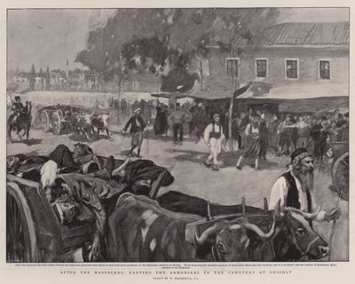 Depois dos massacres, levando os armênios ao cemitério de Shishly de William Hatherell