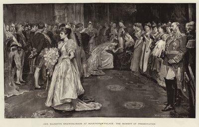 Salão de Sua Majestade no Palácio de Buckingham, o momento da apresentação de William Hatherell