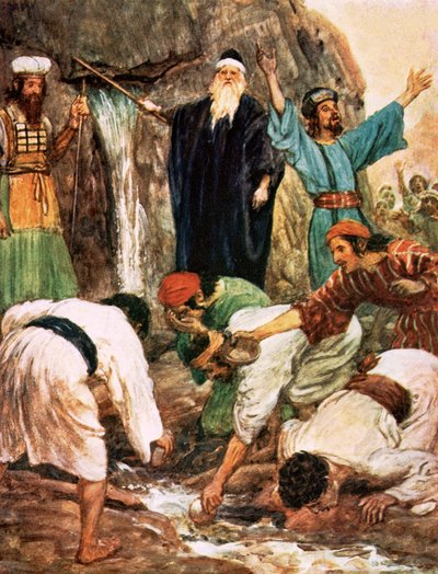 Moisés a bater na rocha de William Hatherell