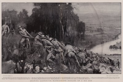 Aproximando Ladysmith, Bluejackets puxando uma arma grande de William Hatherell