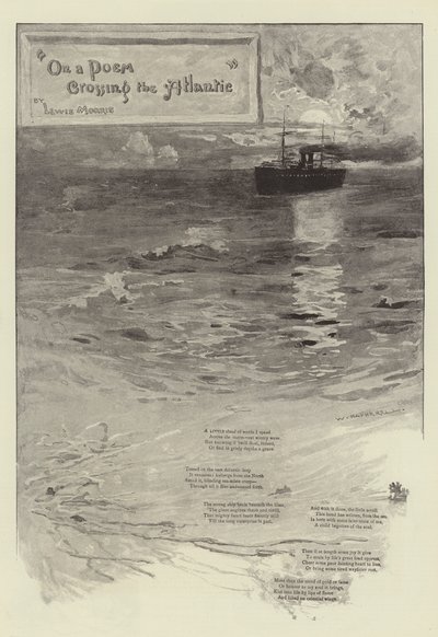 Em um poema cruzando o Atlântico, por Lewis Morris de William Hatherell