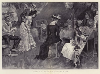 Verão no Tamisa, cinco horas de chá no acampamento de William Hatherell