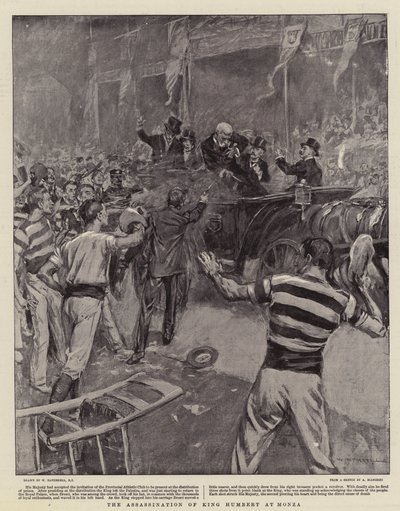 O Assassinato do Rei Humberto em Monza de William Hatherell