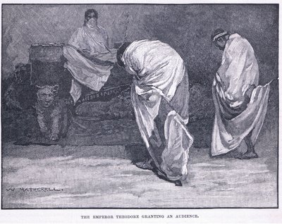 O imperador Theodore concedendo uma audiência de William Hatherell
