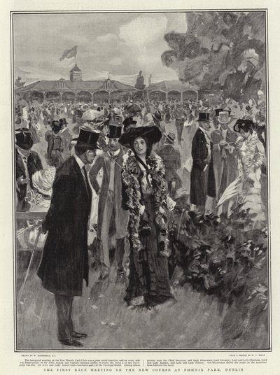 A primeira reunião de corrida no novo curso em Phoenix Park, Dublin de William Hatherell