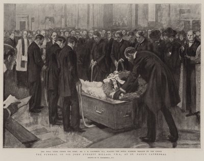 O Funeral de Sir John Everett Millais, na Catedral de São Paulo de William Hatherell