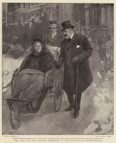 O rei e a imperatriz Frederico nos terrenos de Friedrichshof de William Hatherell