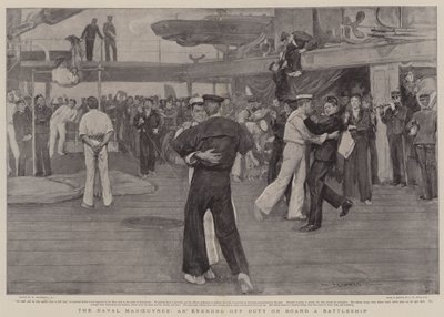 As manobras navais, uma noite de folga a bordo de um navio de guerra de William Hatherell