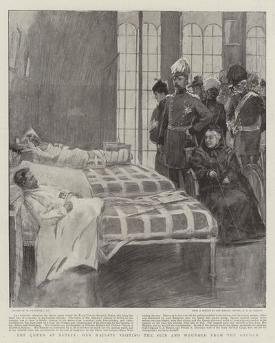 A Rainha em Netley, Sua Majestade visitando os Doentes e Feridos do Sudão de William Hatherell
