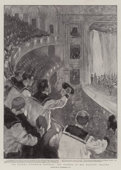 O octogésimo aniversário da rainha, a Matinee no Teatro de Sua Majestade de William Hatherell