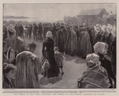 A continuação do incidente de Leda, o funeral do pescador francês em Etaples de William Hatherell