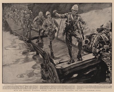 Com a Força de Sir Charles Warren, a 11ª Brigada cruzando o Little Bushman River de William Hatherell