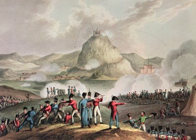 Cerco de San Sebastian, em julho de 1813, gravado por Thomas Sutherland (bc1785) de William Heath