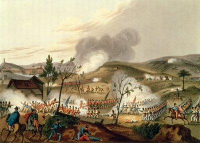 A Batalha de Waterloo, 18 de junho de 1815 (aquatinta) de William Heath