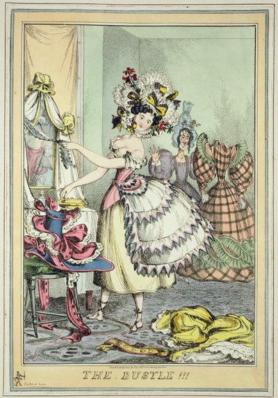 The Bustle, publicado por Thomas McLean, Londres (colorido gravura) de William Heath