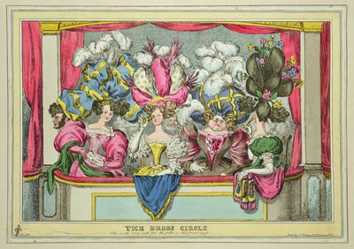 The Dress Circle, publicado por Thomas McLean, London (gravura colorida) de William Heath