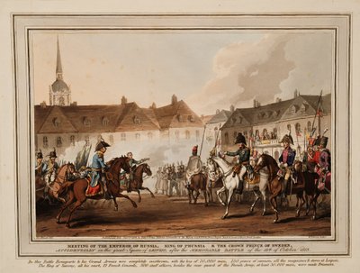 O Encontro dos Imperadores da Rússia e Áustria, Rei da Prússia e Príncipe Herdeiro da Suécia em Lei de William Heath