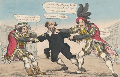 The Rival Richards, ou Sheakspear in Danger, 18 de Maio de 1814. de William Heath