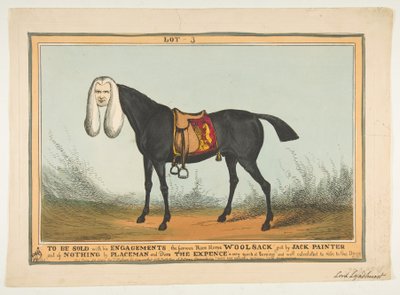 Para ser vendido com todos os seus compromissos - o famoso cavalo de corrida Woolsack, 29 de junho de 1829. de William Heath