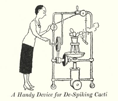 Um Dispositivo Prático para o Despiste de Cactos (litho) de William Heath Robinson