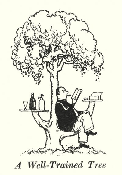Uma árvore bem treinada (litho) de William Heath Robinson