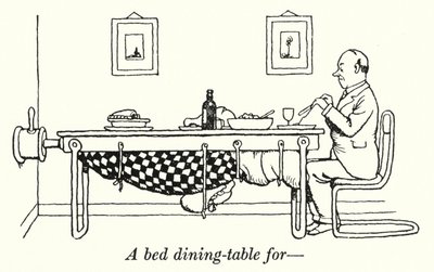 Uma mesa de jantar para (litho) de William Heath Robinson
