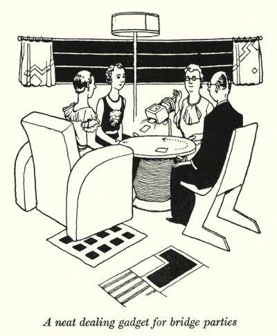 Um gadget de negociação limpo para festas de ponte (litho) de William Heath Robinson