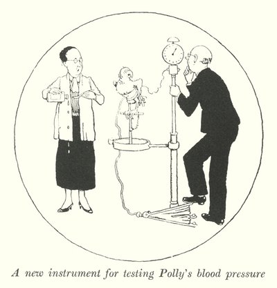 Um novo instrumento para testar a pressão arterial da Polly (litho) de William Heath Robinson