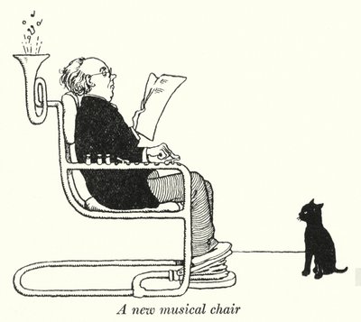 Uma nova cadeira musical (litho) de William Heath Robinson