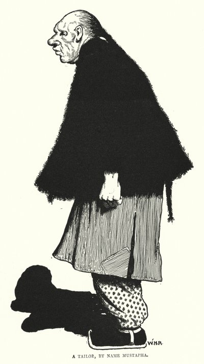 Um alfaiate, de nome Mustapha (gravura) de William Heath Robinson