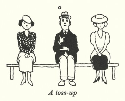 Um toss-up (litho) de William Heath Robinson