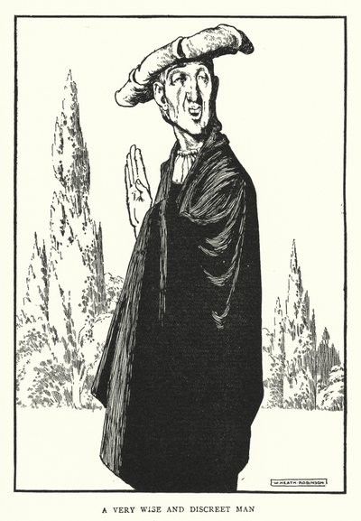 Um homem muito sábio e discreto (litho) de William Heath Robinson