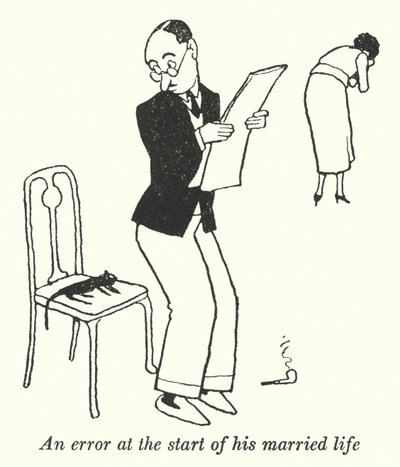 Um erro no início da sua vida de casado (litho) de William Heath Robinson