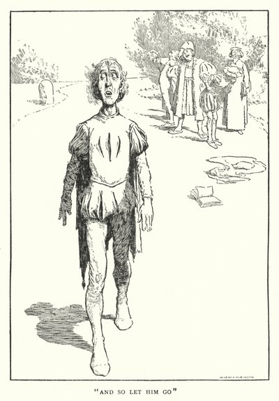 "E então deixa-o ir" (litho) de William Heath Robinson