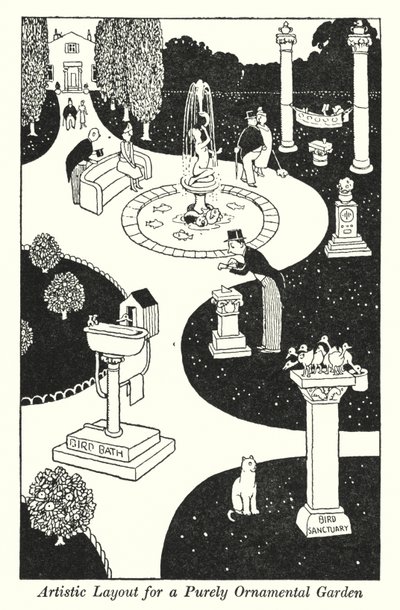 Layout Artístico para um Jardim Puramente Ornamental (litho) de William Heath Robinson