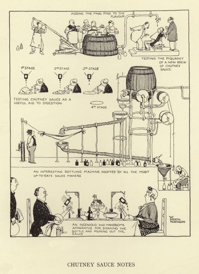 Notas de molho de chutney de William Heath Robinson