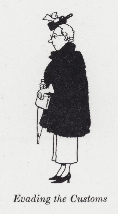 Evasão da Alfândega (litho) de William Heath Robinson