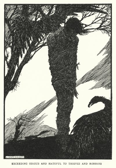 Exceder odioso e odioso aos ladrões e assaltantes (litho) de William Heath Robinson