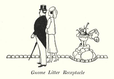 Receptáculo de Ninhada de Gnomo (litho) de William Heath Robinson