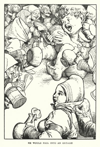Ele cairia em um extasie (litho) de William Heath Robinson