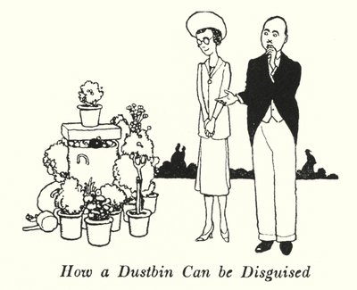 Como um Dustbin pode ser disfarçado (litho) de William Heath Robinson