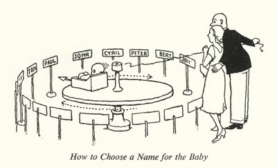 Como Escolher um Nome para o Bebê (litho) de William Heath Robinson