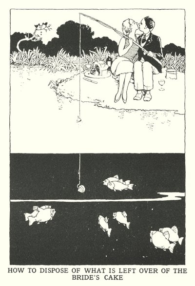 Como se desfazer do que sobrou do bolo da noiva (litho) de William Heath Robinson
