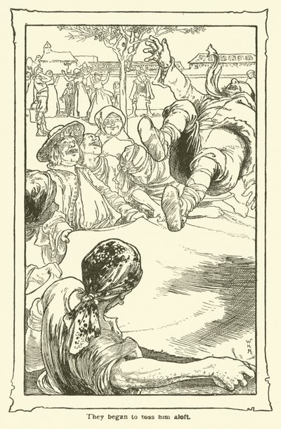 Ilustração para Dom Quixote (litho) de William Heath Robinson