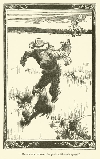 Ilustração para Dom Quixote (litho) de William Heath Robinson