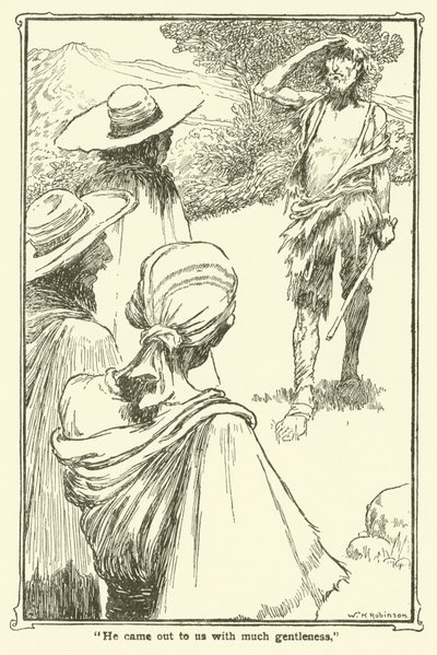 Ilustração para Dom Quixote (litho) de William Heath Robinson