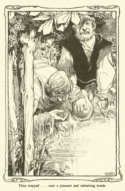 Ilustração para Dom Quixote (litho) de William Heath Robinson