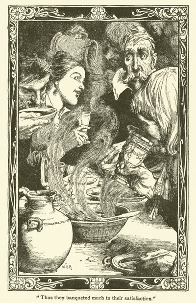 Ilustração para Dom Quixote (litho) de William Heath Robinson